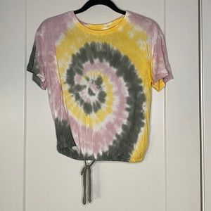 Tie-dye cropped tee